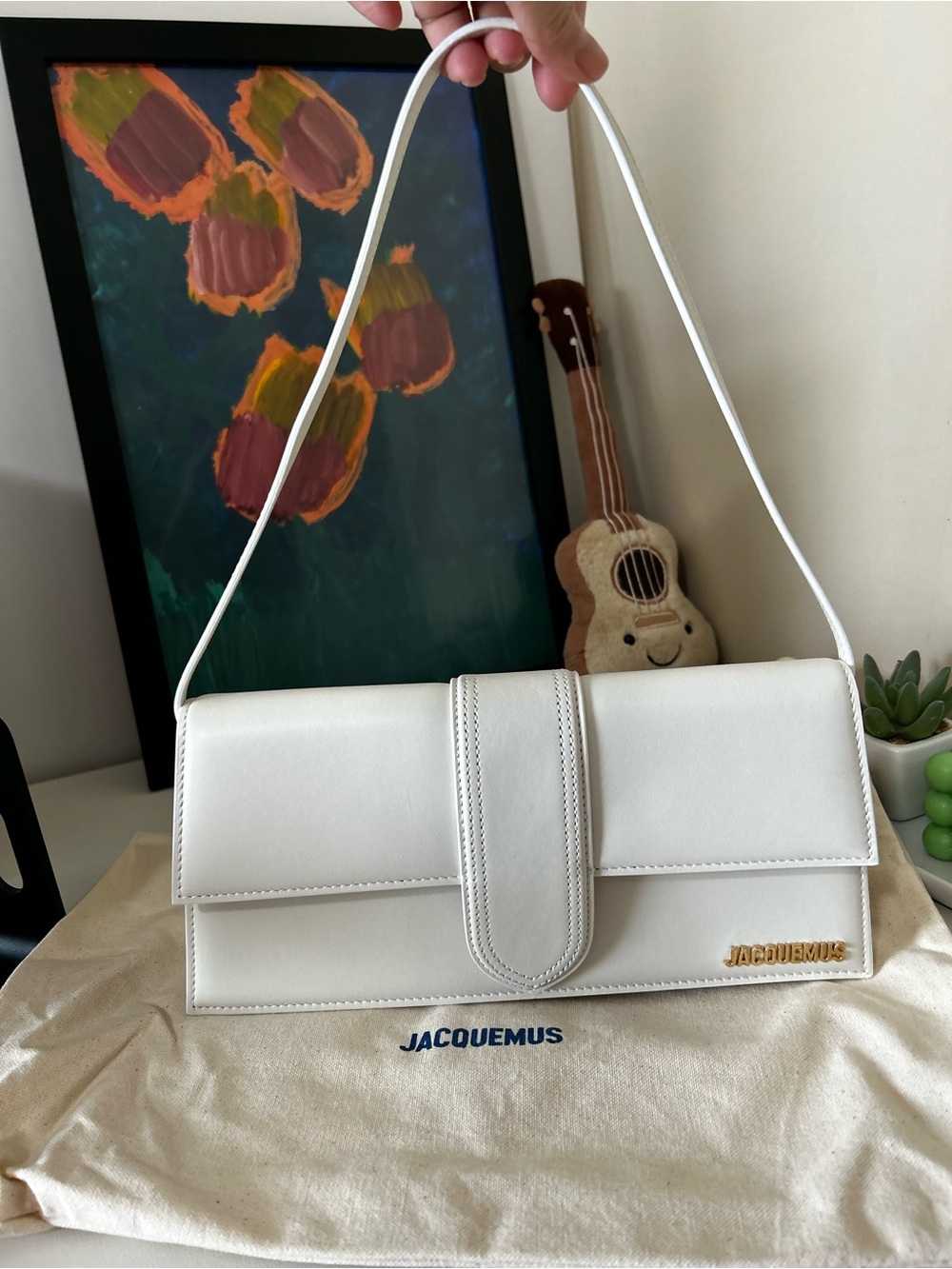 Jacquemus White Leather Shoulder Bag
